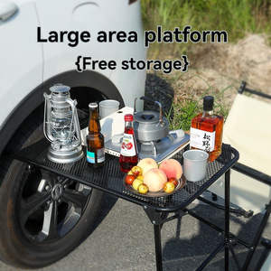 Mesa Plegable de Acero Negra APT052 para Montar en Neumáticos de Vehículos, Ideal para Viajes y Camping - Product Image 4