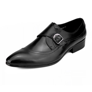 Nouvelles chaussures décontractées pour hommes en cuir souple, tendance et populaires, élégantes chaussures en cuir pour hommes à bout pointu et boutonnées - Product Image 5