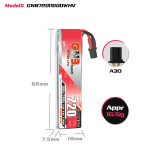 Batterie Lipo haute tension GNB 720mAh 100C 1S-6S HV 3.8V~22.8V rechargeable pour drone de course FPV Tinyhawk S II Indoor - Product Image 2