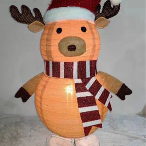 Directo del fabricante Decoraciones para fiestas de Navidad LED Hierro forjado Muñeco de nieve Luces de Navidad Arreglo de escena de vacaciones - Product Image 3