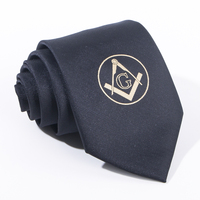 Cravate Maçonnique de Luxe Décontractée Personnalisée OEM par le Fabricant, Dernier Design, en Polyester, Ensemble RunLin RL-M01, Cadeau Écologique