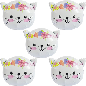 CYmylar Hello KT Theme Birthday Party Supplies Cat Head Foil Balloons for Cat Party <strong>Decoration</strong> - Product Image 2