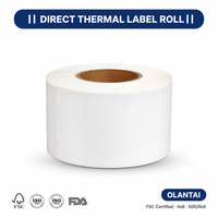Rouleau d'étiquettes thermiques directes 4x6 pouces, recyclables, autocollantes, imperméables, pour imprimante thermique, vente en gros