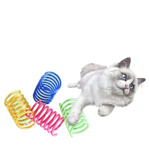 बिल्ली के रंग का प्लास्टिक स्लिंकी बिल्ली खिलौना
