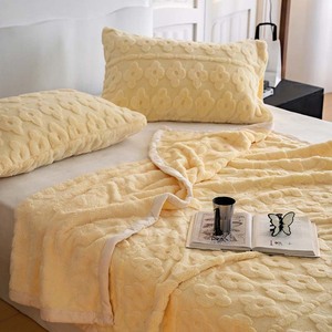 3D Embossed Floral <strong>Fleece</strong> Throw Blanket Reversible Warm Cozy Sherpa <strong>Fleece</strong> Sofa Blanket Skin Friendly Decorative for Bedroom - Product Image 3