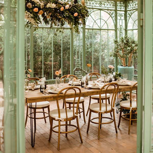 Commercio all'ingrosso hotel impilabile banchetto ristorante all'aperto per feste di nozze <span class=keywords><strong>in</strong></span> <span class=keywords><strong>legno</strong></span> massello <span class=keywords><strong>in</strong></span> <span class=keywords><strong>legno</strong></span> bentwood <span class=keywords><strong>sedie</strong></span> con retro incrociato <span class=keywords><strong>in</strong></span> rattan - Product Image 4