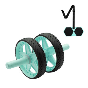 Rodillo de rueda Ab con correa para el pie, doble rueda Ab, potencia Personal, <span class=keywords><strong>gimnasio</strong></span>, rueda Ab, equipo de entrenamiento de fuerza <span class=keywords><strong>deportivo</strong></span> multifunción - Product Image 3