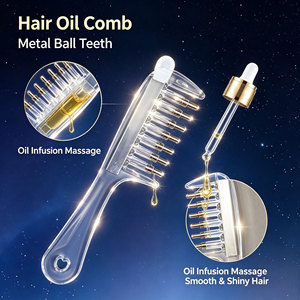 Pettine Applicatore per Cuoio Capelluto di Grande Capacità per Crescita dei Capelli e Cura del Cuoio Capelluto, Dispenser Trasparente per Olio Capillare con Sfera Massaggiante - Product Image 2
