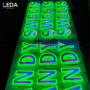 Letrero LED Animado RGB con Letras de Canal LED Personalizadas para Bodas, Publicidad Comercial y Negocios - Product Image 2