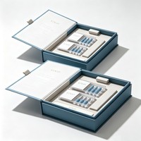 Boîte d'emballage pour faux ongles avec logo personnalisé, boîte rigide haut de gamme, vente en gros, coffret cadeau, boîte en papier avec insert en éponge