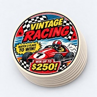 Cartes à déchirer personnalisées vintage pour courses, en papier premium rond, impression sans transparence, pour gros prix instantanés