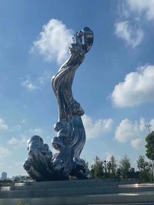 Penjualan laris simbol cinta hati baja tahan karat patung seni Malaikat burung logam buatan kustom - Product Image 3