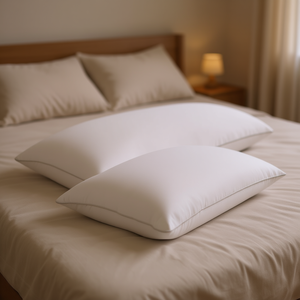 Oreiller standard Vialifresh Vianney 15 cm, garnissage en fibres de polyester, blanc, rectangulaire, avec housse amovible et fermeture éclair - Product Image 2