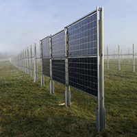 Support de panneaux solaires verticaux bifaciaux pour fermes photovoltaïques, support de montage vertical au sol pour panneaux solaires