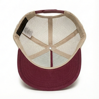 Casquette Trucker Personnalisée 5 Panneaux avec Dos en Maille, Patch Cheval Tissé, Snapback Ajustable Unisexe, Gorras pour Activités de Plein Air, Personnalisation OEM ODM