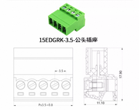 BEIKAIOU Bornier enfichable sans soudure pas de 3,81 mm 15EDGRK/15EDGK Connecteur de câblage électrique Zhejiang