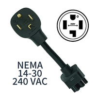 Adaptador NTO Nema 6-50/10-30/14-50/14-30/SCHUKO CEE de 3 y 5 Pines para TESLA Model S,3,X,Y Gen2, Adaptador de Conector Móvil 16A/24A/32A