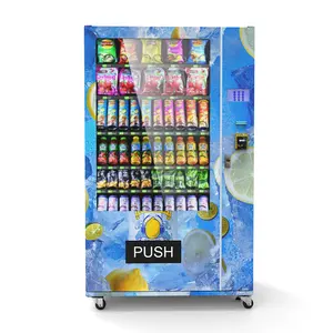 Yellow Vending Machine Fresh Frozen Food And Drinks For Food And Beverage Distribution