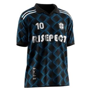 Camiseta de Fútbol Versátil con Cuello Polo de un Solo Botón, Paneles de Malla de Secado Rápido y Ranuras de Diseño Personalizado para Equipamiento de Aficionados en Noches de Partido - Product Image 5