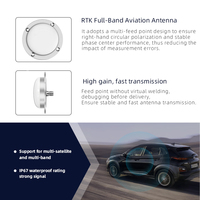 Antenne GNSS RTK HONGXIN, directement de l'usine, GPS / GLONASS / BeiDou / Galileo pleine bande pour l'aviation et la topographie, TNC, câble de 3 m