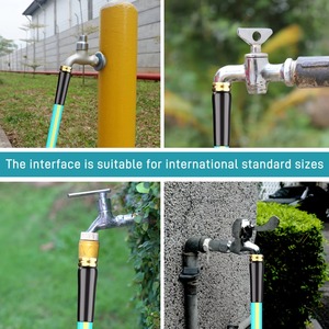 Manguera de Jardín de PVC de Alta Presión de Alta Calidad, Estándar CNS, de 25 a 100 Pies, Diámetro Interior de 5/8'', Flexible, con Boquilla de 10 Funciones - Product Image 5