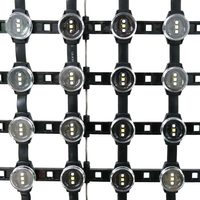Rideaux lumineux à LED RGB programmables, étanches, pour la décoration extérieure des façades de centres commerciaux et l'architecture