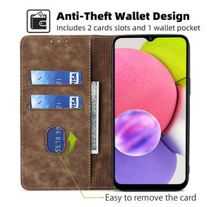 NEW magnetic pu leather wallet flip case pour <span class=keywords><strong>samsung</strong></span> A03S A13 A23 A33 card slot kickstand case pour <span class=keywords><strong>Samsung</strong></span> A43 A53 A73 A15 A25 - Product Image 6