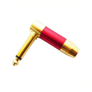 Conector Mono Jack de 6.3mm, 90 Grados, Enchufe de Audio Rojo - Product Image 2