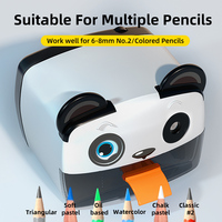 Pengasah Pensil Elektrik Semi-Otomatis Heavy Duty Auto Stop 3 Mode Tempat Serpihan Besar Model Colokan untuk Sekolah Ruang Kelas Grosir