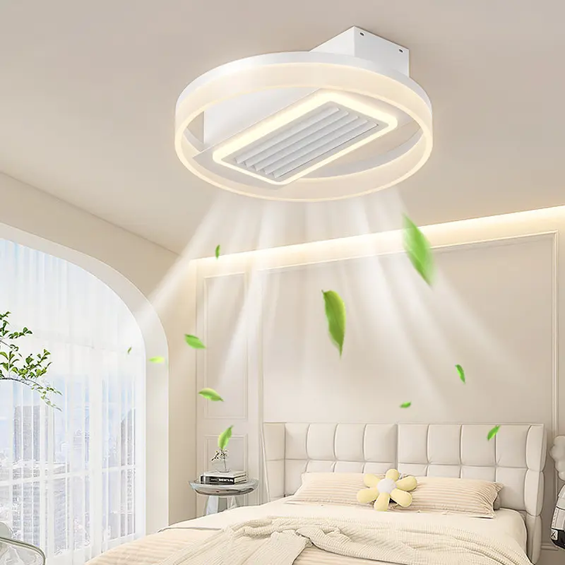 새로운 디자인 장식 천장 선풍기 빛 DC 블레이드리스 현대 Bldc Led 천장 선풍기 원격 제어