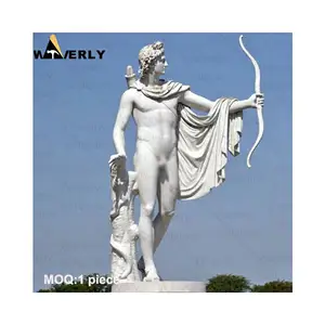 Waverly Hand Carving Nordic Greek Mythology Statue High End Custom Design White Marble Stone The Sculpture Of Apollo The Sun God