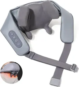 Pemijat leher elektrik Mini portabel, pemijat leher shiatsu otomatis dengan panas untuk kaki belakang leher