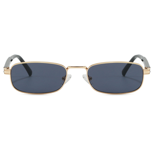 Gafas de Sol Metálicas de Alta Calidad, Montura Dorada, Rectangulares, Estilo Moderno, Lentes de PC con Protección UV400 Anti-Reflejante, para Hombre y Mujer - Product Image 3
