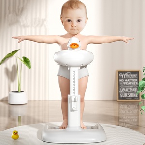 Support de bain debout pour enfants à <span class=keywords><strong>hauteur</strong></span> réglable avec tabouret et jouet canard qui fait du bruit, aide au bain pour bébé sûr et amusant - Product Image 2