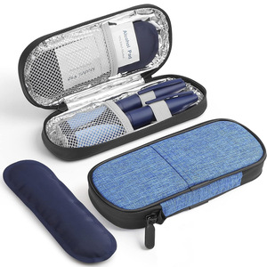 Estuche Refrigerador para Insulina, <span class=keywords><strong>Bolsa</strong></span> de Viaje para Diabéticos <span class=keywords><strong>con</strong></span> Paquete de Hielo Médico, Paquete de <span class=keywords><strong>Gel</strong></span> <span class=keywords><strong>Refrigerante</strong></span> Reutilizable, Organizador Portátil para Viajes <span class=keywords><strong>con</strong></span> Insulina - Product Image 1