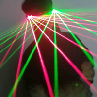 Gafas de sol con láser RGB multilínea 2 en 1, gafas con verde, rojo, azul para espectáculo de disfraces luminosos LED
