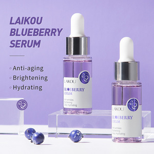 LAIKOU Extrait <span class=keywords><strong>de</strong></span> fruit <span class=keywords><strong>de</strong></span> <span class=keywords><strong>myrtille</strong></span> Hyaluronate <span class=keywords><strong>de</strong></span> sodium Tremella Fuciformis Polysaccharide Réduire les rides du visage Sérum végétalien lisse - Product Image 1