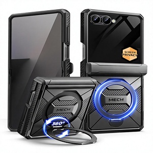 เคส TONGATE สำหรับ <span class=keywords><strong>Z</strong></span> <span class=keywords><strong>Flip</strong></span> 7 ดีไซน์เกราะพร้อมขาตั้งแม่เหล็ก ป้องกันการมองลอก หน้าจอป้องกันการสอดแนม ป้องกันการกระแทกทั่วตัว ป้องกันบานพับ รองรับการเชื่อมต่อไร้สาย - Product Image 1