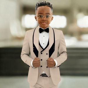 Completo da Cerimonia per Ragazzi, Blazer Verde Menta, Abito a 3 Pezzi, Smoking Slim Fit per Bambini, Vestito Personalizzato per Ragazzi da 2 a 16 Anni - Product Image 1