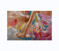 B & C ART Fille Dos Toile Acrylique Peintures Robe Figure Personnalisation Personnalisée pour la Décoration de la Chambre