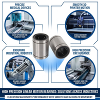 Roulement à billes à mouvement linéaire lisse de haute précision OEM LM8UU LM10UU LM12UU pour pièces de routeur CNC, imprimante 3D, automatisation, bras robotique