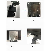 Présentoir de bureau Stable pliable en alliage d'aluminium noir, support pour moniteur 75x75mm/100x100mm VESA