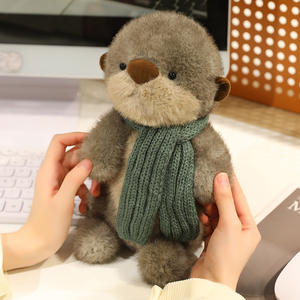 かわいいカワウソのぬいぐるみ飾り、パーソナライズされた超柔らかいデスクトップデコレーション、枕としても利用可能 - Product Image 5