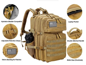 Zaino Tattico Impermeabile Mimetico Trailpop da 45L per Escursionismo, Caccia, Campeggio, Sopravvivenza e Fitness - Product Image 5