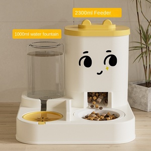 Moderna ciotola per cani e <span class=keywords><strong>gatti</strong></span> in plastica integrata alimentatore automatico e acqua potabile di piccole dimensioni forniture per animali domestici presa di fabbrica - Product Image 6