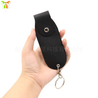 Porte-clés en PU texture crocodile pour spray de défense personnelle, étui portable pour spray de sécurité en forme de rouge à lèvres, housse de protection pour spray au poivre pour la sécurité en extérieur