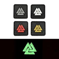Brassard 3D en PVC avec Velcro, motif Valknut Vikings Rune Norvège Odin, pour le moral, transfrontalier