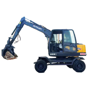 XINYUAN Used MINI Wheel Excavator 75W Second Hand Ton <b>Small</b> Hydraulic Hyundai 7ton with Engine and <b>Pump</b> - Product Image 1