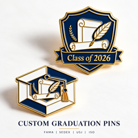 Épinglette en métal émaillé souple personnalisée, badge d'honneur personnalisé pour l'école, le collège, la remise des diplômes, souvenir, cadeau