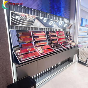 <span class=keywords><strong>Kiosque</strong></span> pop-up de beauté personnalisé avec bar à maquillage et éclairage LED - Comptoir de présentation de cosmétiques pour l'activation de marque en centre commercial avec roues - Product Image 6